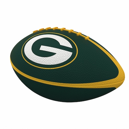 Logo Brands Green Bay Packers Pinwheel Logo Junior-Size Rubber Football 612-93JR-2